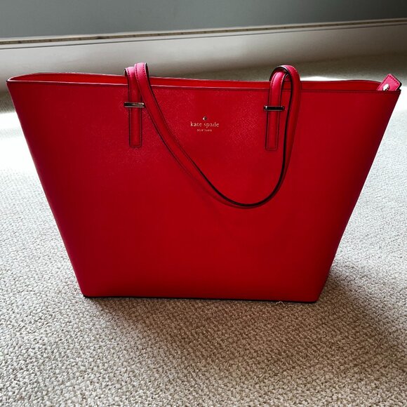 EUC Kate Spade Red Leather Cedar Street Harmony Tote - Picture 1 of 10